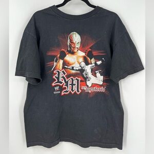 Vintage Rey Mysterio T Shirt WWE Graphic Tee Wrestling Crew Neck Tee WWF  Size L
